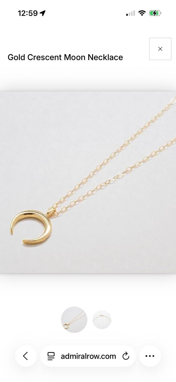 Admiral Row | Crescent Moon Necklace | 16” Kength